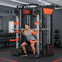 Home Gym Smith Machine Cable Crossover Weightlifting Sports Training — Lifestyle