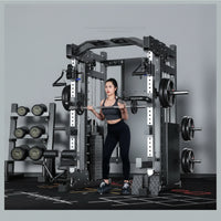 Smith Machine Cable Crossover Built for Complete Training, 390KG Weight Stack, Steel Construction, Multifunction